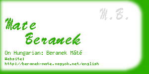 mate beranek business card